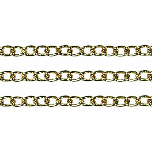 5mm x 3mm Metal Alloy Twisted Oval Link Chain (available in 5 colours)