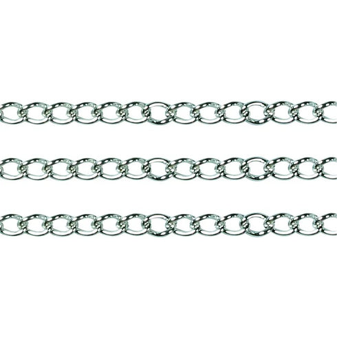 5mm x 3mm Metal Alloy Twisted Oval Link Chain (available in 5 colours)