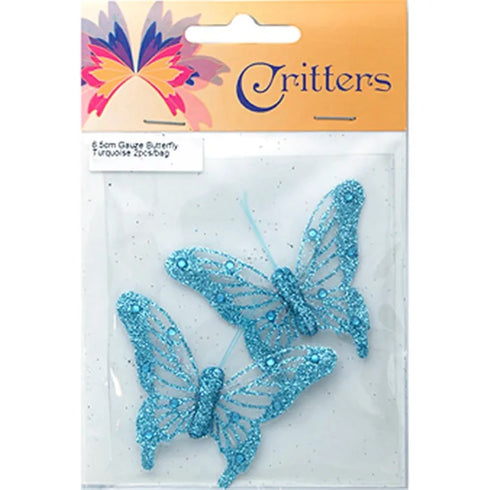 6.5cm Gauze Butterfly (available in 6 colours)