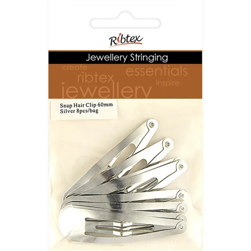 60mm Metal Alloy Snap Hairclip (available in 2 colours)