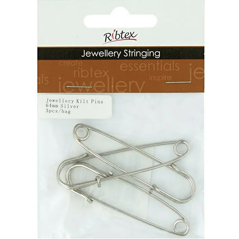64mm Metal Alloy Kilt Pins (available in 2 colours)