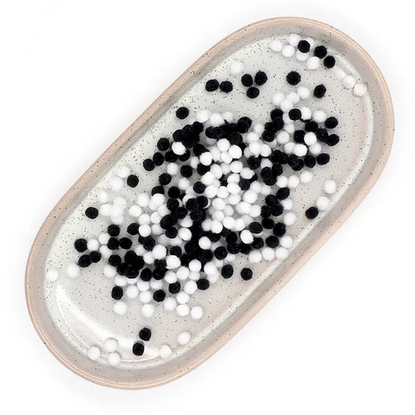 6mm Black & White Pom Pom