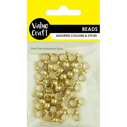 6mm Charm Attachment Beads