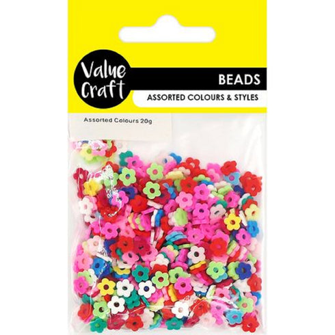 6mm Flat Flower Shape Fimo Beads