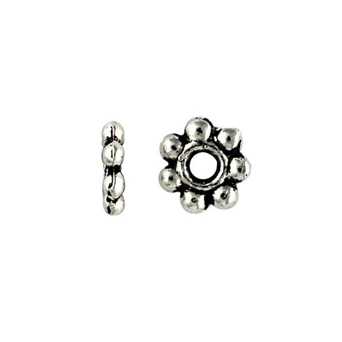 6mm Metal Alloy Daisy Spacer Beads