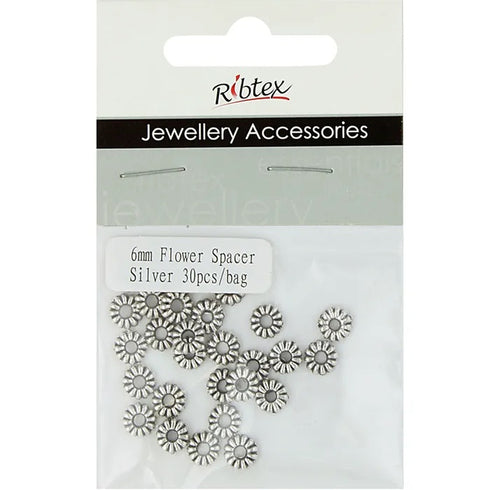 6mm Metal Alloy Flower Shape Spacers