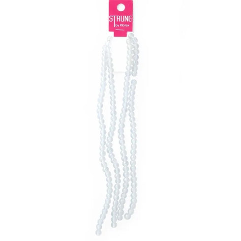 6mm Round Glass Strung Beads (available in 7 colours)