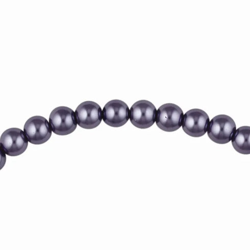 6mm Round Glass Pearl Beads (available in 7 colours)