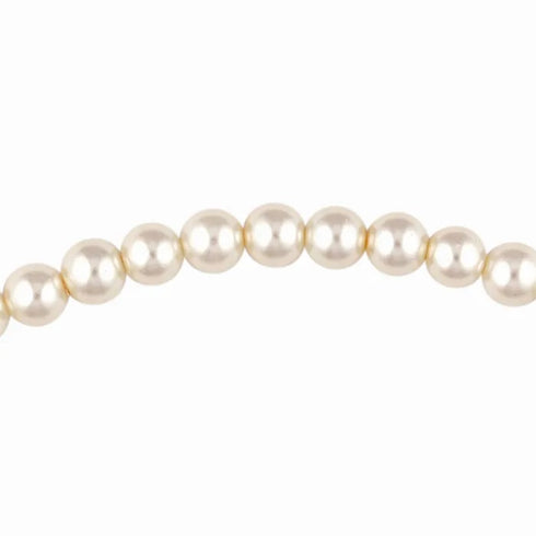 6mm Round Glass Pearl Beads (available in 7 colours)