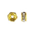 6mm Round Rondelle with Diamante Spacers (available in 2 colours)