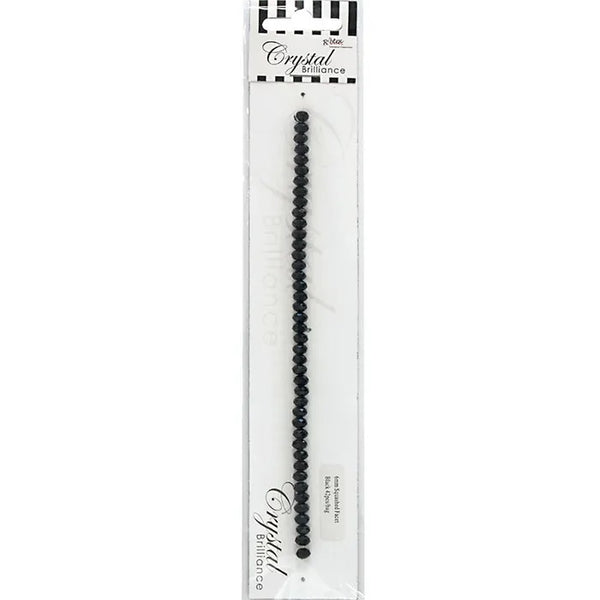 6mm Squashed Facet Crystal Beads (available in 5 colours)