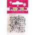 6mm White Colour Cube Alphabet Beads
