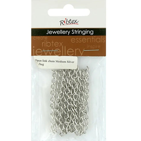 6mm x 4mm Metal Alloy Twisted Oval Link Chain (available in 5 colours)