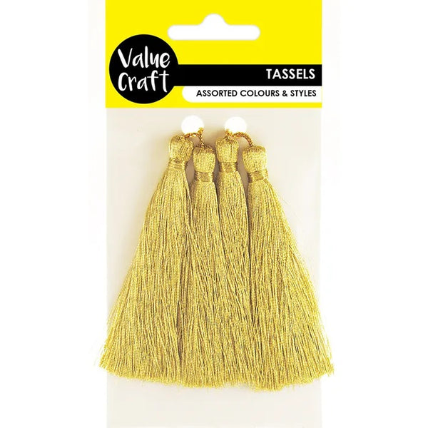70mm Metallic Gold Craft Tassels