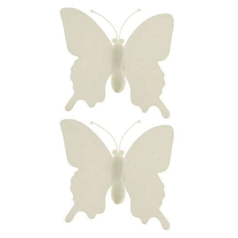 7cm DIY Plastic White Butterflies