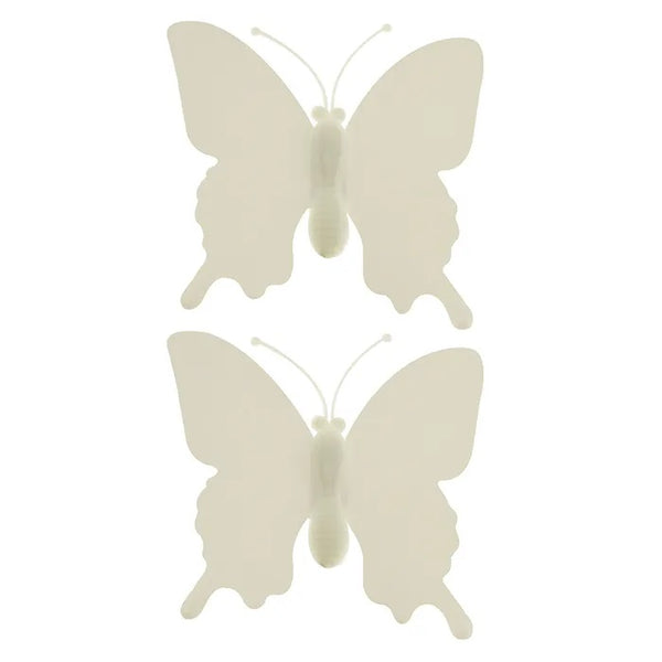 7cm DIY Plastic White Butterflies