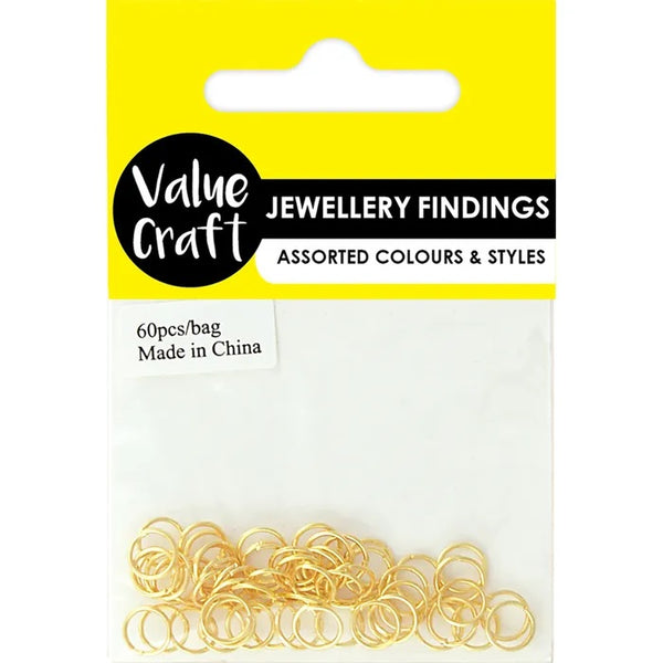 7mm Gold Colour Jump Rings