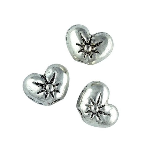 7mm Metal Alloy Heart Shape Spacers