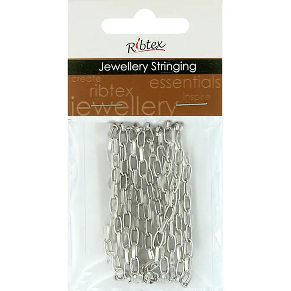 7mm x 4mm Dark Silver Colour Straight Oval Link Chain