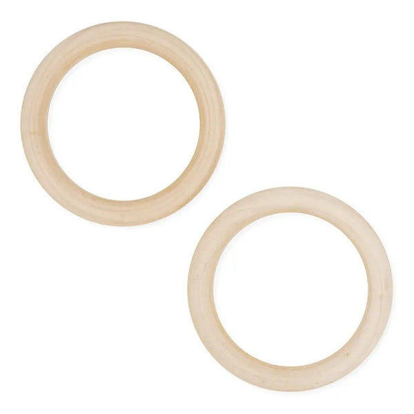 8cm Craft Wood Hoops