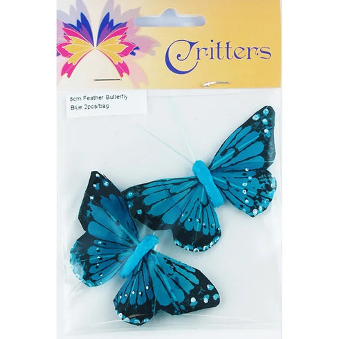 8cm Critters Feather Butterfly (available in 4 colours)