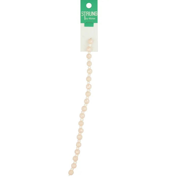 8mm Cream AB Colour Round Facet Strung Beads