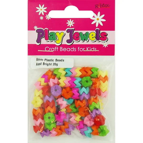 8mm Plastic Chevron Beads