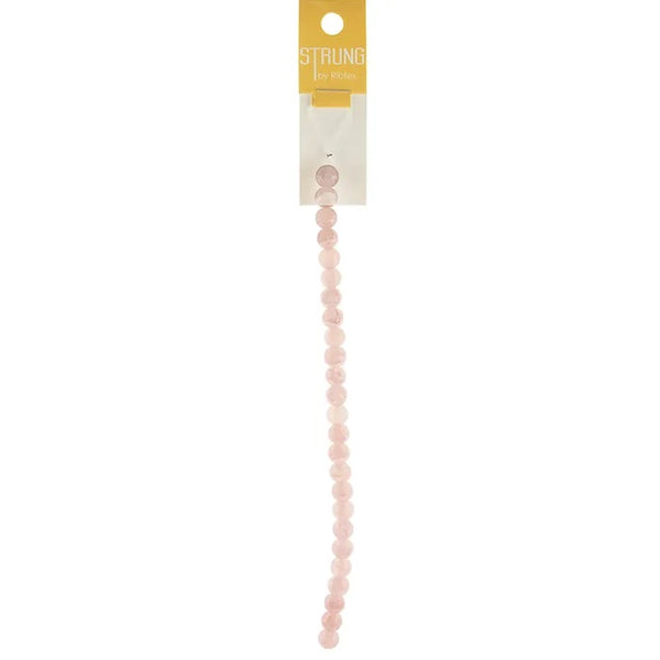 8mm Round Glass Crackle Strung Beads