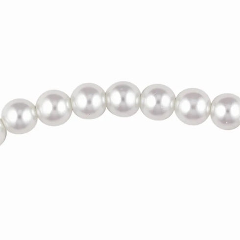 8mm Round Glass Pearl Beads (available in 7 colours)