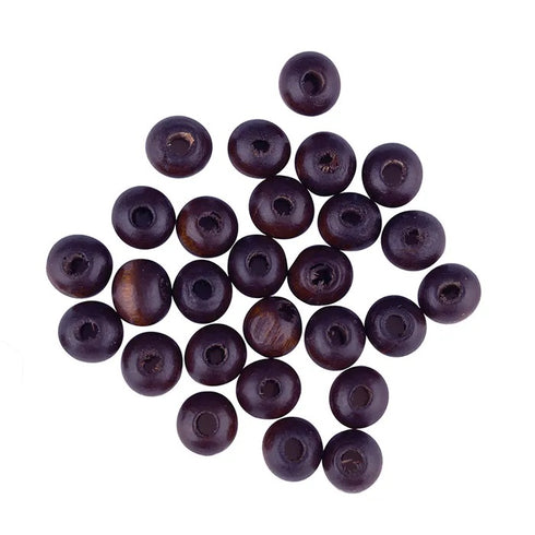 8mm Dark Brown Round Shape Wooden Beads