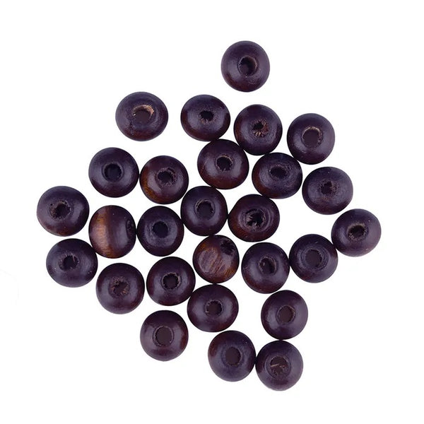 8mm Dark Brown Round Shape Wooden Beads