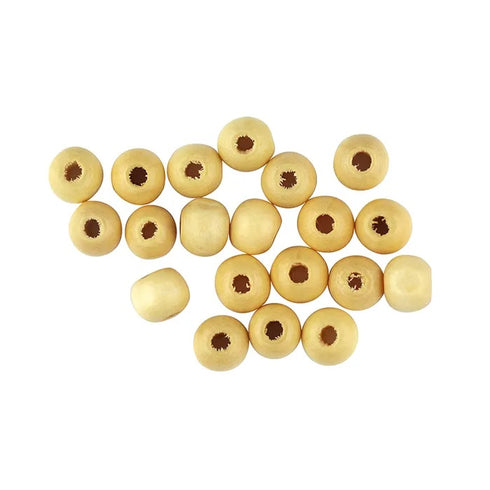 8mm Natural Round Shape Wooden Beads
