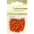 8mm Orange Round Shape Wooden Beads