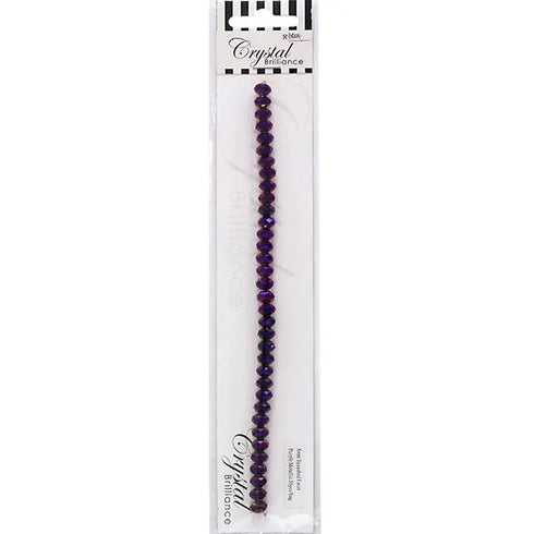 8mm Squashed Facet Crystal Beads (available in 5 colours)