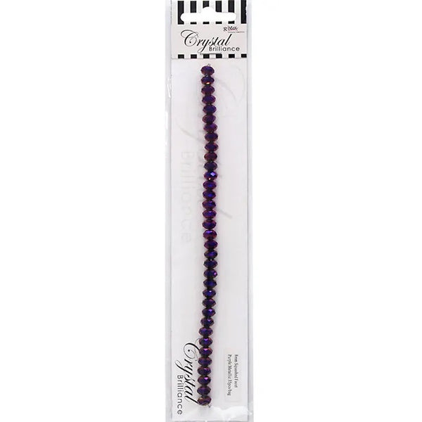 8mm Squashed Facet Crystal Beads (available in 5 colours)