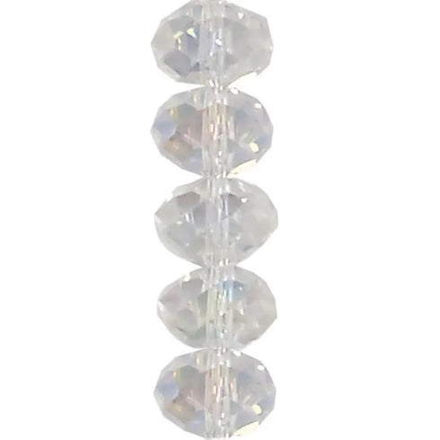 8mm Squashed Facet Crystal Beads (available in 5 colours)