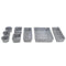 8pcs Stylish Light Grey Felt Storage Set