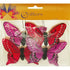 9.5cm x 7cm Purple & Pink Feather Butterfly