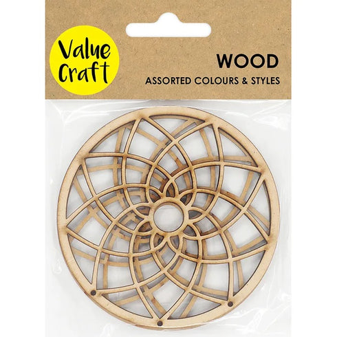 90mm x 90mm Craft Wooden Dream Catcher