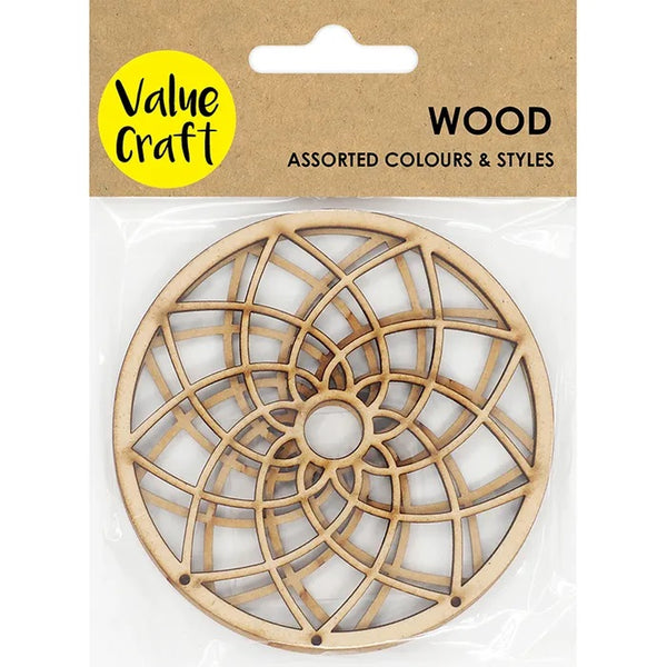 90mm x 90mm Craft Wooden Dream Catcher