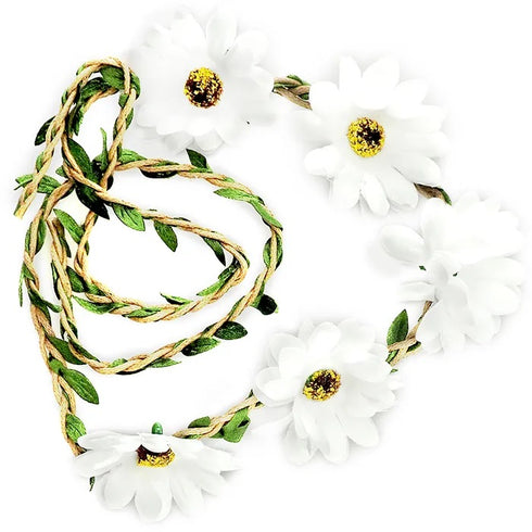 95cm Twine Daisy Flower Garland (available in 3 colours)