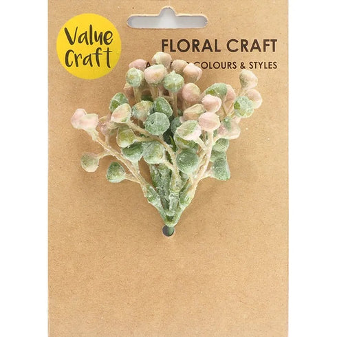 9cm x 13cm Faux Flower Buds Spray (available in 2 colours)