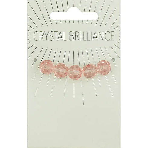 9mm Round Faceted Crystal Beads (available in 4 colours)