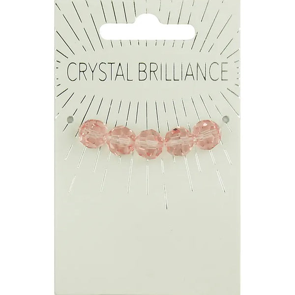 9mm Round Faceted Crystal Beads (available in 4 colours)