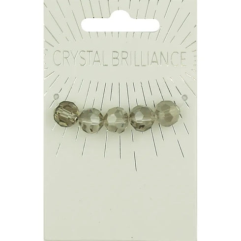 9mm Round Faceted Crystal Beads (available in 4 colours)