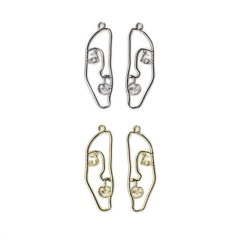 Abstract Face Shape Charms