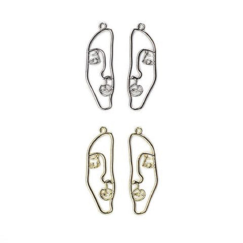 Abstract Face Shape Charms
