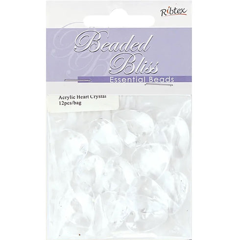 Acrylic Crystal Heart Shape Beads