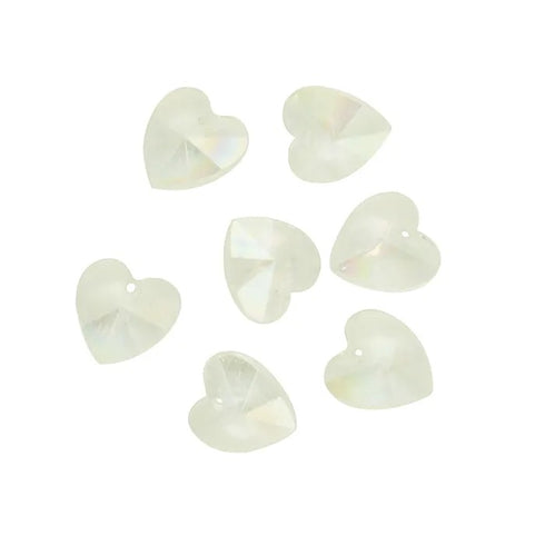 Acrylic Crystal AB Heart Shape Beads