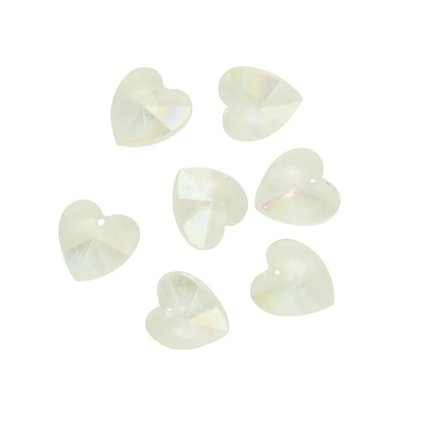 Acrylic Crystal AB Heart Shape Beads